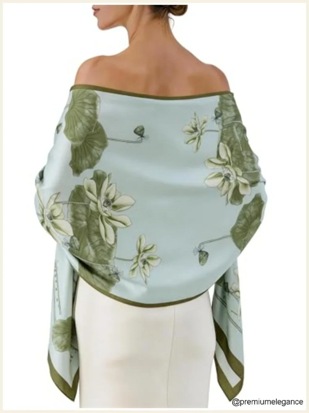 Elegant Long Chiffon Shawl Silk-Like Formal Wrap Scarf Lightweight Gift
